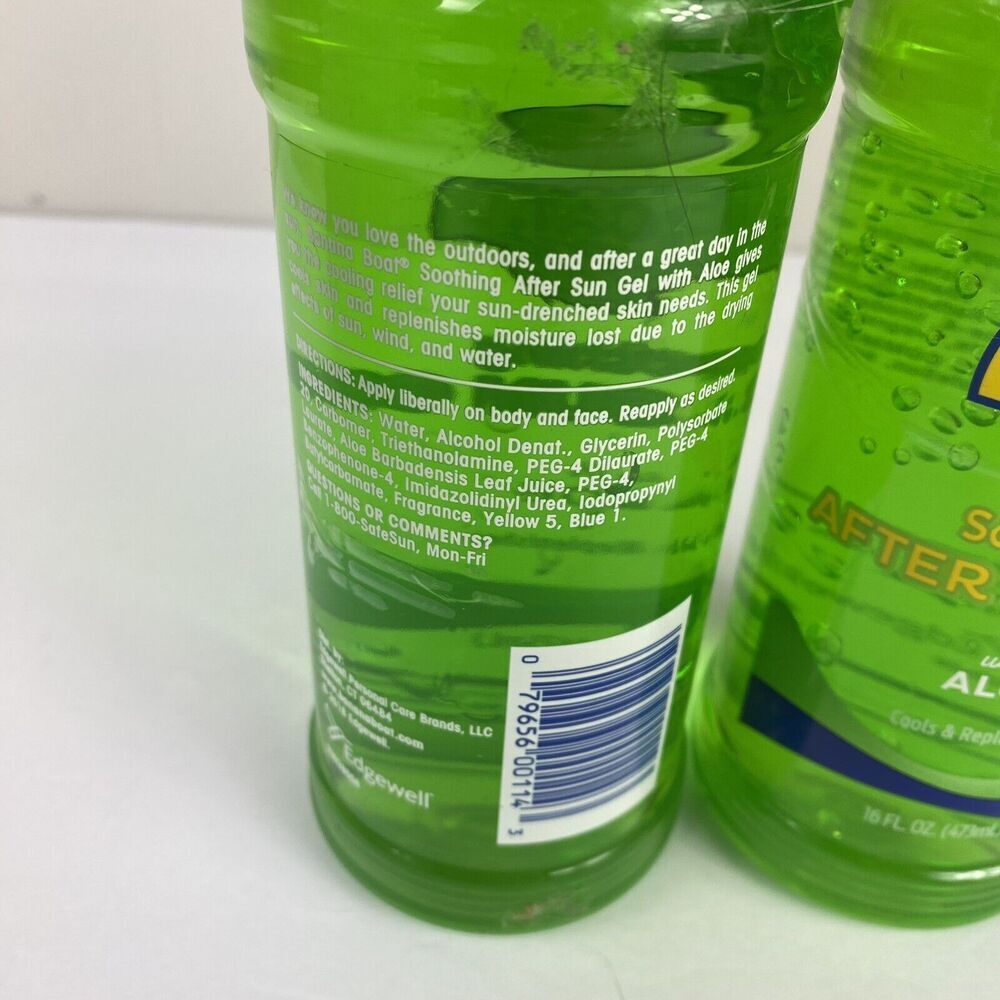 BANANA BOAT 16 oz 2 pc Soothing After Sun Gel Aloe Summer Skin Care Beach - Picture 4 of 4